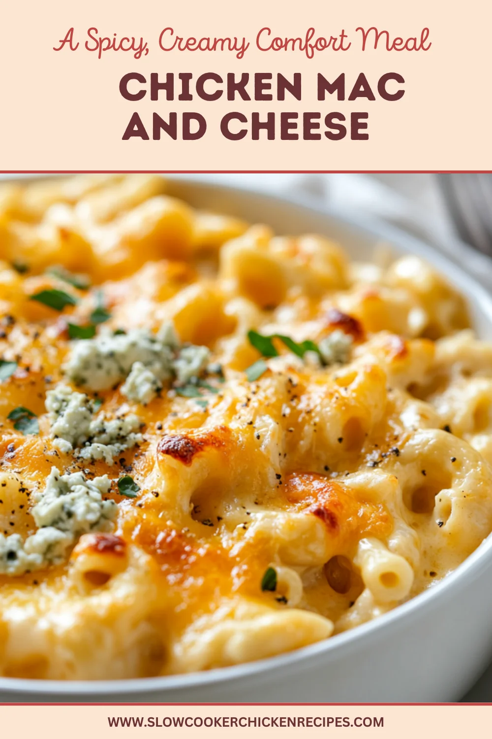 Buffalo chicken mac and cheese