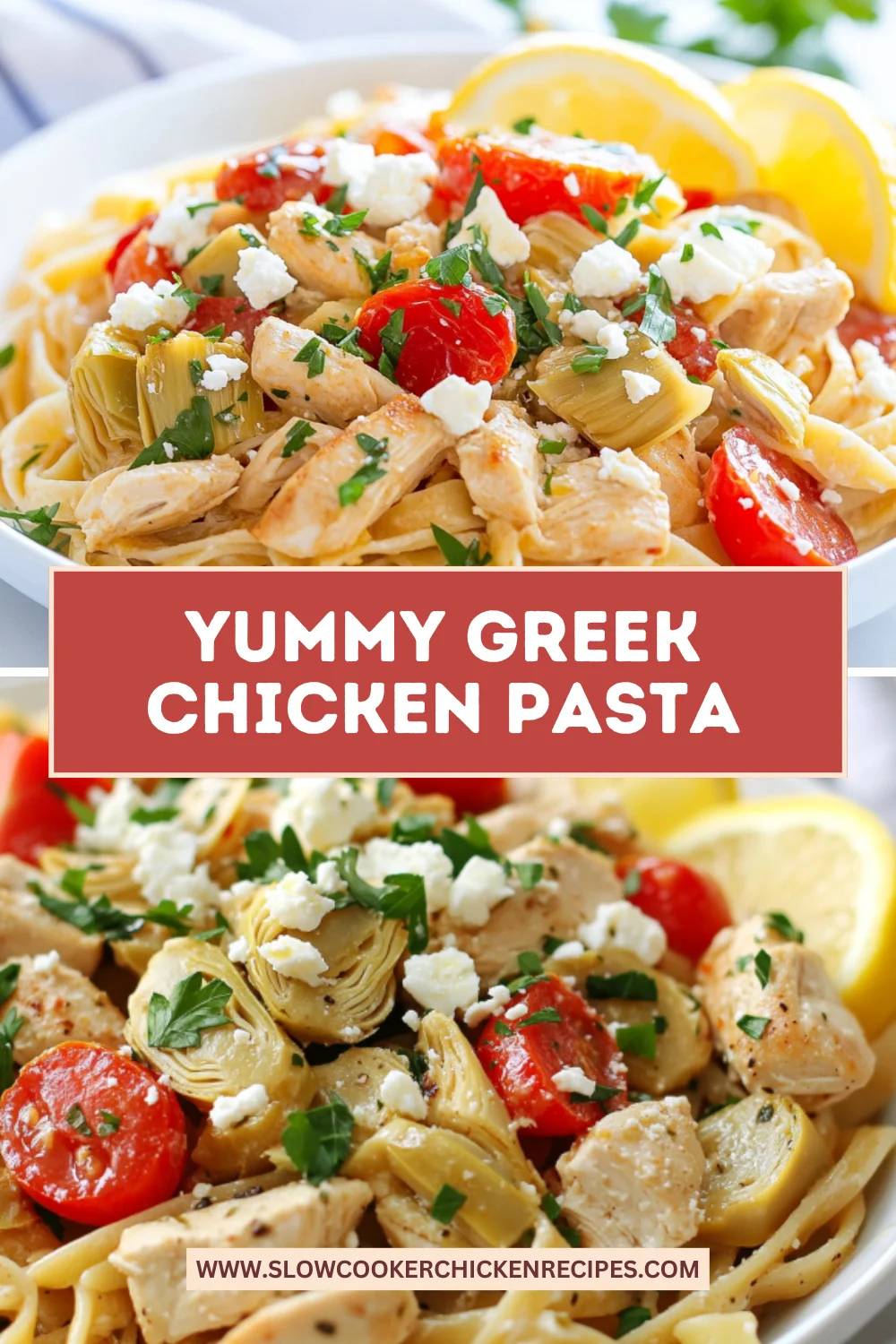 Greek chicken pasta