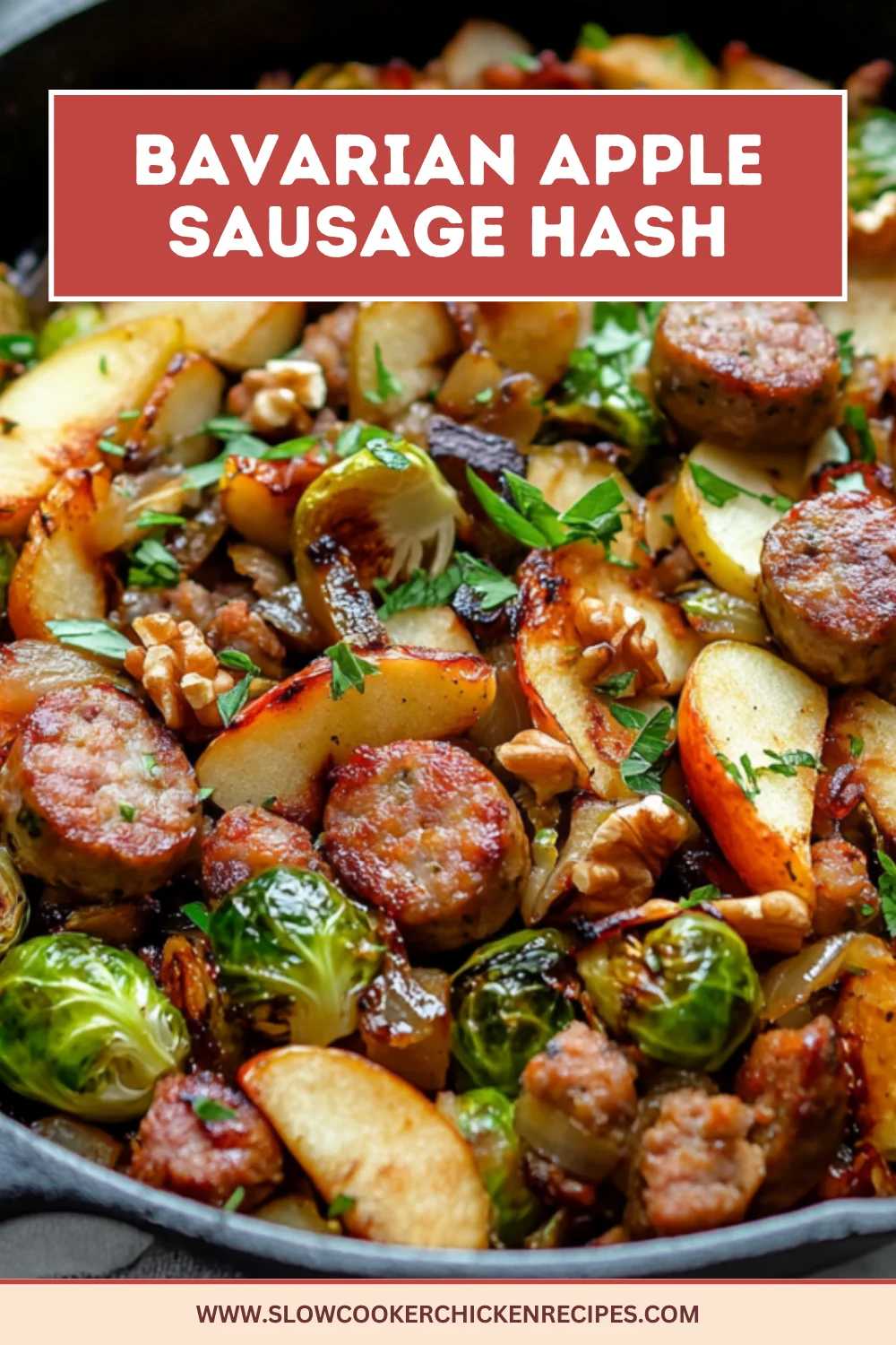 Bavarian apple sausage hash