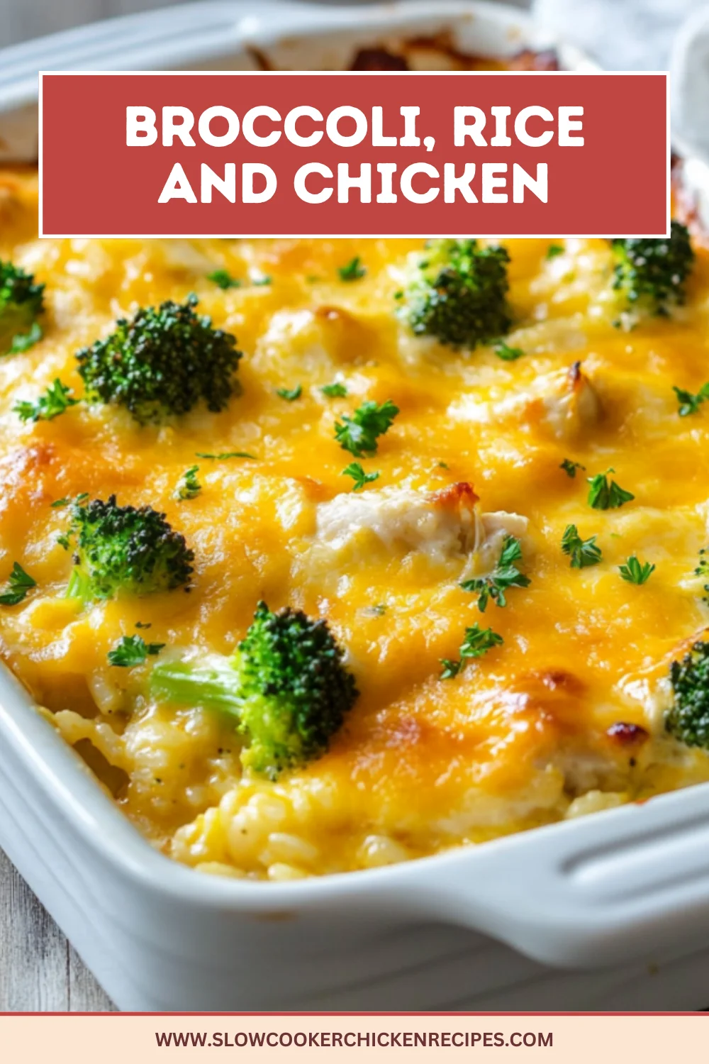Broccoli, Rice, Cheese, and Chicken Casserole