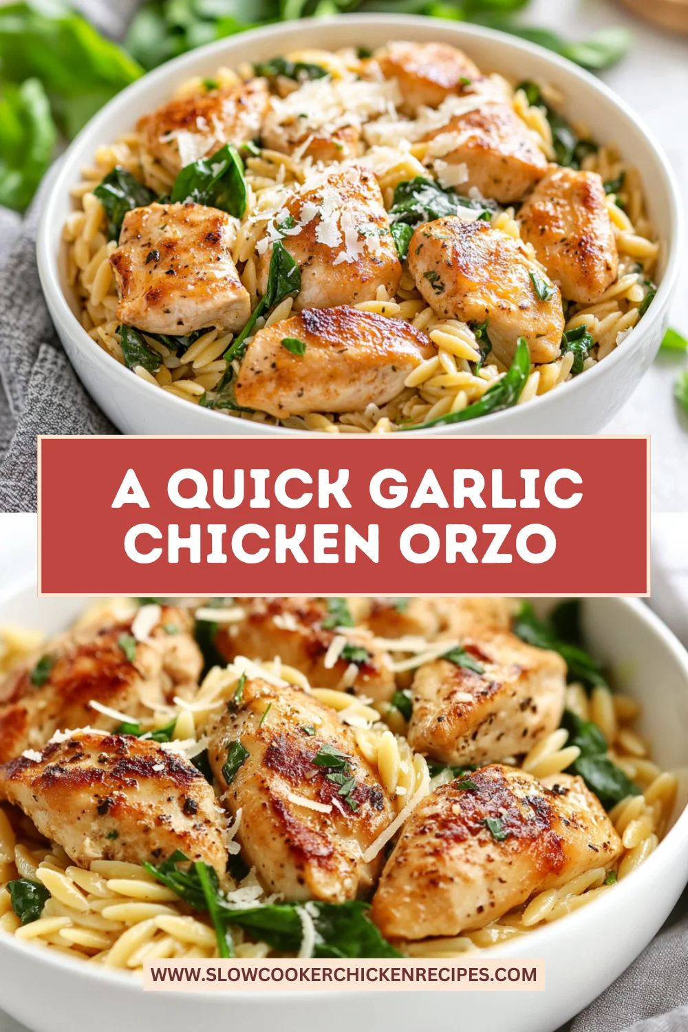 garlic chicken orzo
