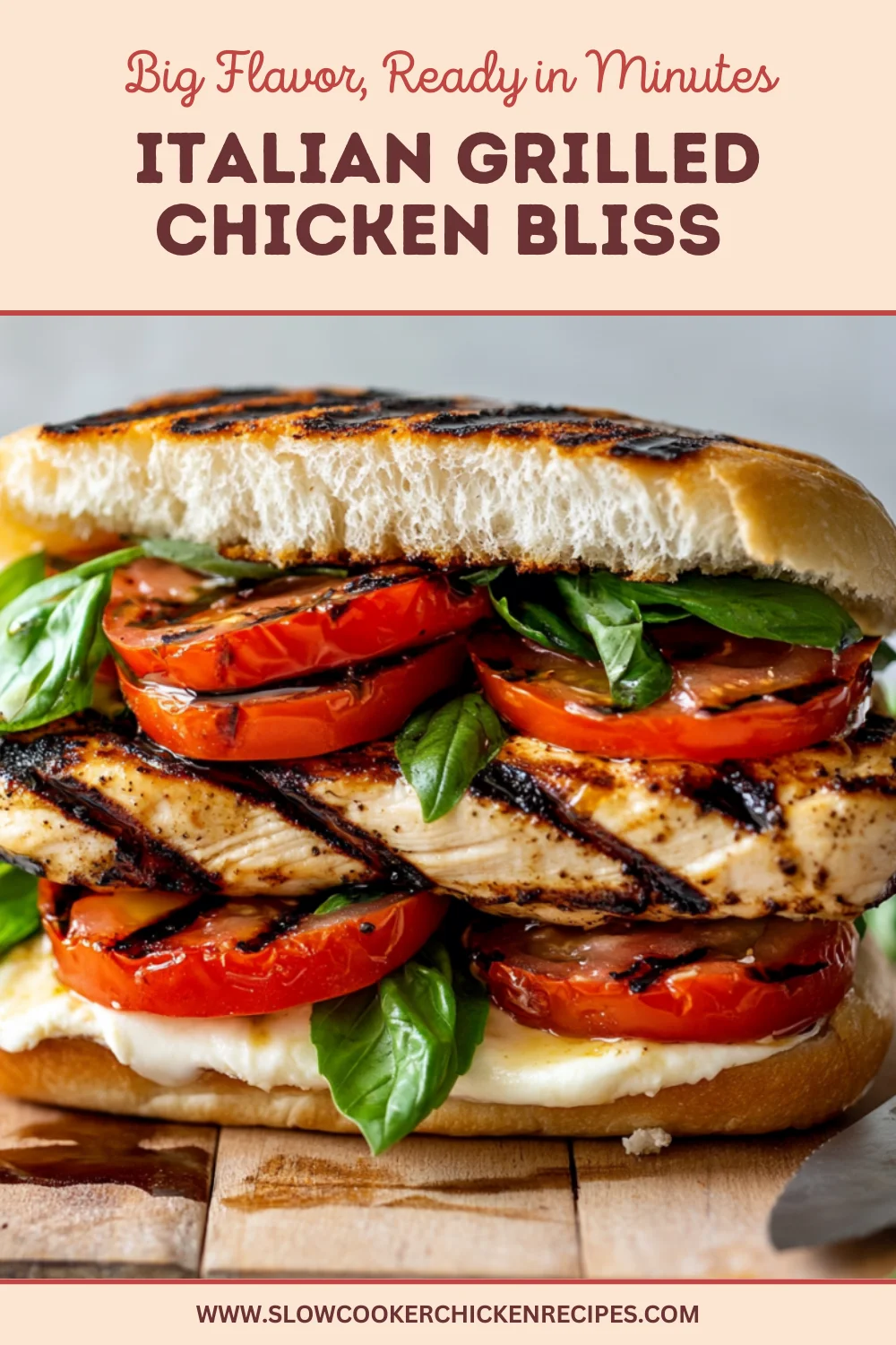 grilled chicken caprese sandwich