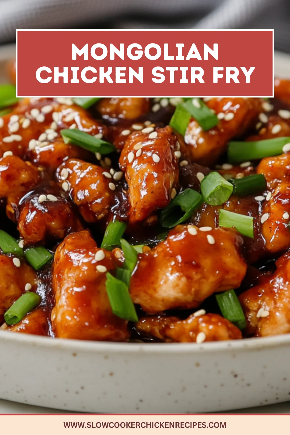 Mongolian chicken stir fry