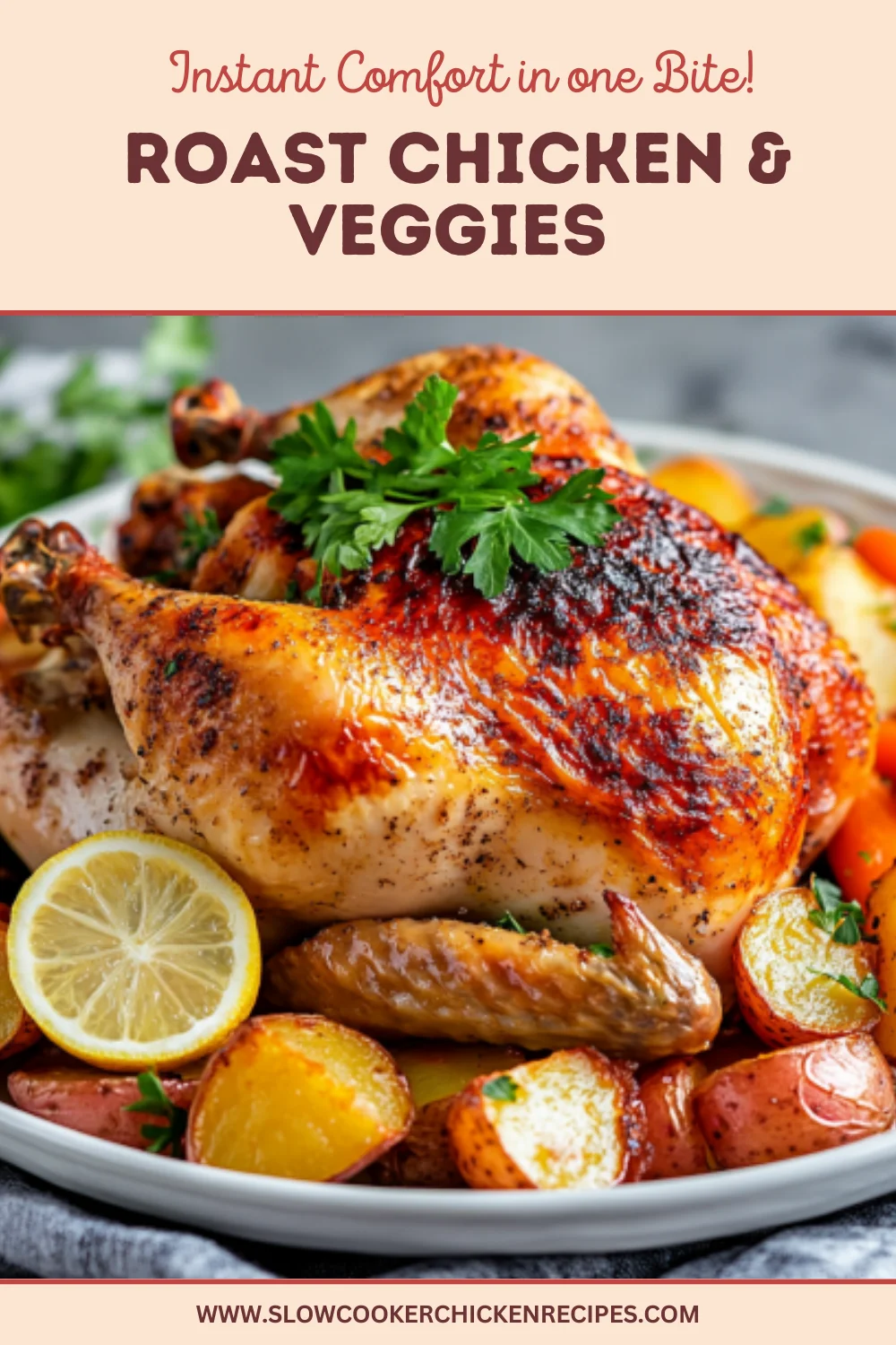 roast chicken with vegetables